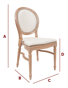 Band International - Wedding and Banqueting Chair - The Triomphe Dimensions